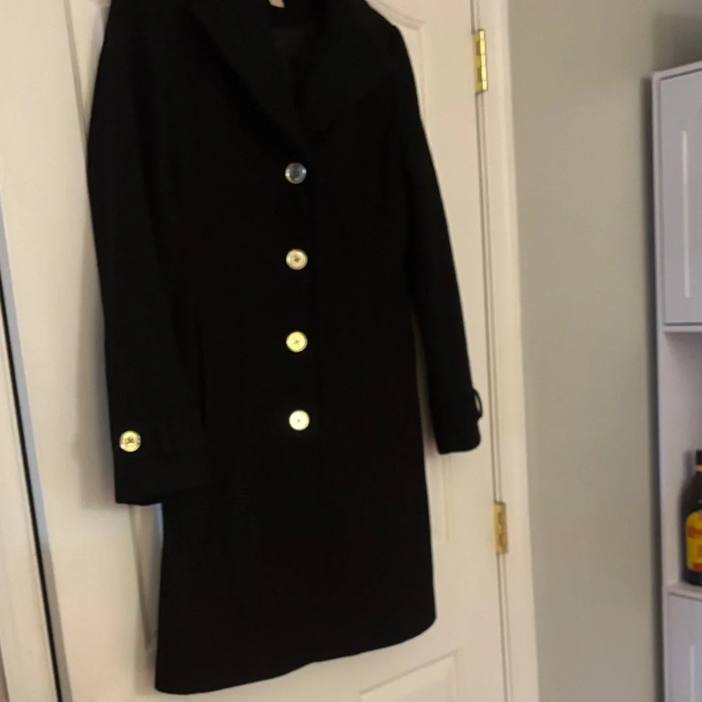 Michael Kors Black Trench Coat - Picture 7 of 14